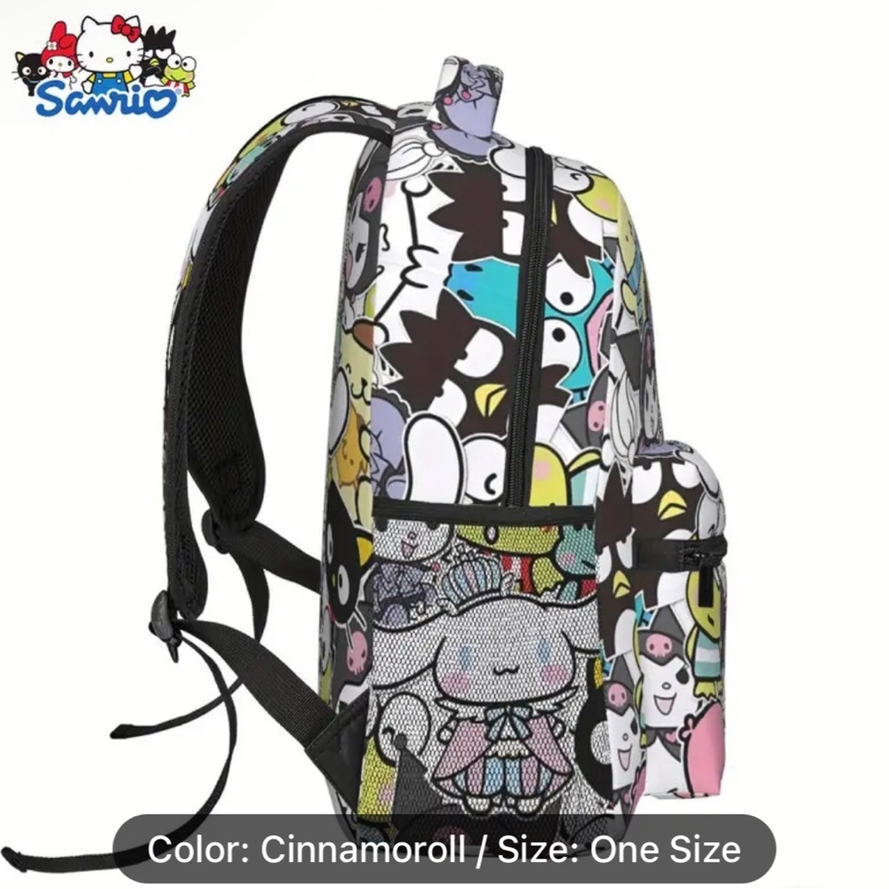 Sanrio Kuromi Cute Cinnamoroll Backpack Kawaii NWT​ - Picture 4 of 4